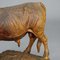 Swiss Carved Bull and Cow Statues by Huggler, 1900s 11