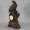 Antike Schweizer Kaminuhr aus Holz mit Adler, 1900er 8