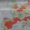 Vintage European History Migration of Nations Pull Down Wall Chart 2