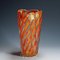 Murano Ribbed Coral Gold Vase by Archimede Seguso, 1960s 2