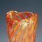 Murano Ribbed Coral Gold Vase by Archimede Seguso, 1960s, Image 4