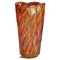 Murano Ribbed Coral Gold Vase by Archimede Seguso, 1960s 1
