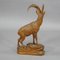 Swiss Black Forest Wood Carving Ibex Sculpture, 1900s 3