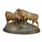 Large Swiss Carved Bull and Cow Group by Johann Huggler, 1870s, Set of 2 2
