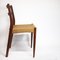 Vintage Teak Papercord Dining Chair by Soren Ladefoged for S L Mobler, 1960s, Image 6