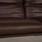 Brown Leather Francis Three Seater Couch from Koinor 4