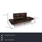 Brown Leather Francis Three Seater Couch from Koinor 2
