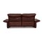 Burgundy Leather Elena Two Seater Couch from Koinor 9