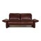 Burgundy Leather Elena Two Seater Couch from Koinor 1