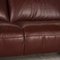Burgundy Leather Elena Two Seater Couch from Koinor 4