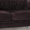 Canapé Chesterfield Trois Places en Tissu Marron Foncé 3