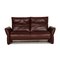Burgundy Leather Elena Two Seater Couch from Koinor, Set of 2, Image 4