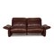 Burgundy Leather Elena Two Seater Couch from Koinor, Set of 2 15