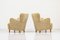 Danish Modern Sheepskin Lounge Chairs, Set of 2 3