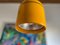 Mid-Century German Retro Danish Design Yellow Pendant Lamp and Teak Sideboard from Staff, Set of 2 2
