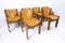 Caramel Leather Chairs in the style of Scarpa, Italy, 1970s, Set of 6 2