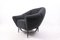 Mid-Century Italian Modern Black Bouclette Fabric Armchair, 1950s, Image 4