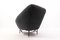 Mid-Century Italian Modern Black Bouclette Fabric Armchair, 1950s, Image 7