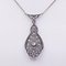 Art Nouveau Gold and Silver Diamond Necklace 2