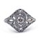 Art Nouveau Gold & Silver Diamond Ring, Image 1