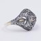 Art Nouveau Gold & Silver Diamond Ring, Image 3