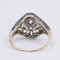 Art Nouveau Gold & Silver Diamond Ring, Image 5