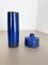 Vase Studio en Céramique Bleue par Gerhard Liebenthron, Allemagne, 1970s, Set de 2 3