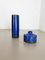 Vase Studio en Céramique Bleue par Gerhard Liebenthron, Allemagne, 1970s, Set de 2 2