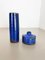 Vase Studio en Céramique Bleue par Gerhard Liebenthron, Allemagne, 1970s, Set de 2 13