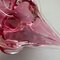 Large Murano Glass Pink Floral Bowl, Italy, 1970s 12