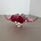 Large Murano Glass Pink Floral Bowl, Italy, 1970s 5