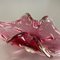 Cuenco italiano grande de cristal de Murano rosa, años 70, Imagen 7