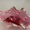 Large Murano Glass Pink Floral Bowl, Italy, 1970s 7