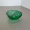 Bullicante Murano Glass Shell Ashtray in Green, Italy, 1970s 4