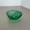 Cenicero Bullicante de cristal de Murano en verde, años 70, Imagen 4