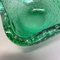 Cenicero Bullicante de cristal de Murano en verde, años 70, Imagen 12