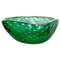 Cenicero Bullicante de cristal de Murano en verde, años 70, Imagen 1