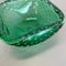 Cenicero Bullicante de cristal de Murano en verde, años 70, Imagen 9