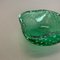 Bullicante Murano Glass Shell Ashtray in Green, Italy, 1970s 6