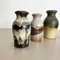 Vintage Pottery Fat Lava Vases from Scheurich, Germany, 1970s, Set of 5 4