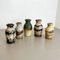 Vintage Pottery Fat Lava Vases from Scheurich, Germany, 1970s, Set of 5 2