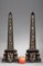 Egyptian Style Marble Obelisks, 19th Century, Set of 2 3