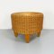 Mid-Century Modern Italian Rounded Wicker Pouf, 1960s 9