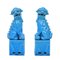 Große türkisblaue Mid-Century Foo Dogs Skulptur aus Keramik, 1960er, 2er Set 20