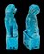 Large Mid-Century Turquoise Blue Ceramic Foo Dogs Sculpture, 1960s, Set of 2 16