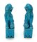 Large Mid-Century Turquoise Blue Ceramic Foo Dogs Sculpture, 1960s, Set of 2, Image 17