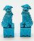 Große türkisblaue Mid-Century Foo Dogs Skulptur aus Keramik, 1960er, 2er Set 15