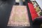 Light Pink Pastel Faded Overdyed Living Room Rug, Image 1