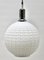 Mid-Century Scandinavian Pendant Light with Optical Opaline Shade 9