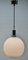 Lampe à Suspension Mid-Century Scandinave avec Abat-Jour Opalin 3